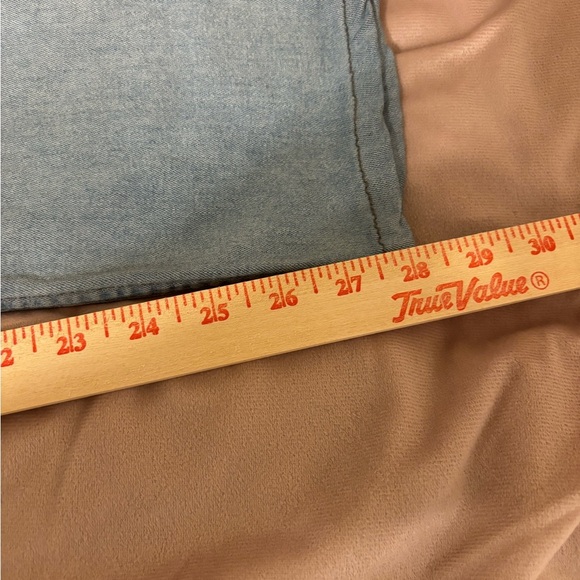 PAIGE Straight Leg Jeans in Soft Blue - Picture 6 of 9